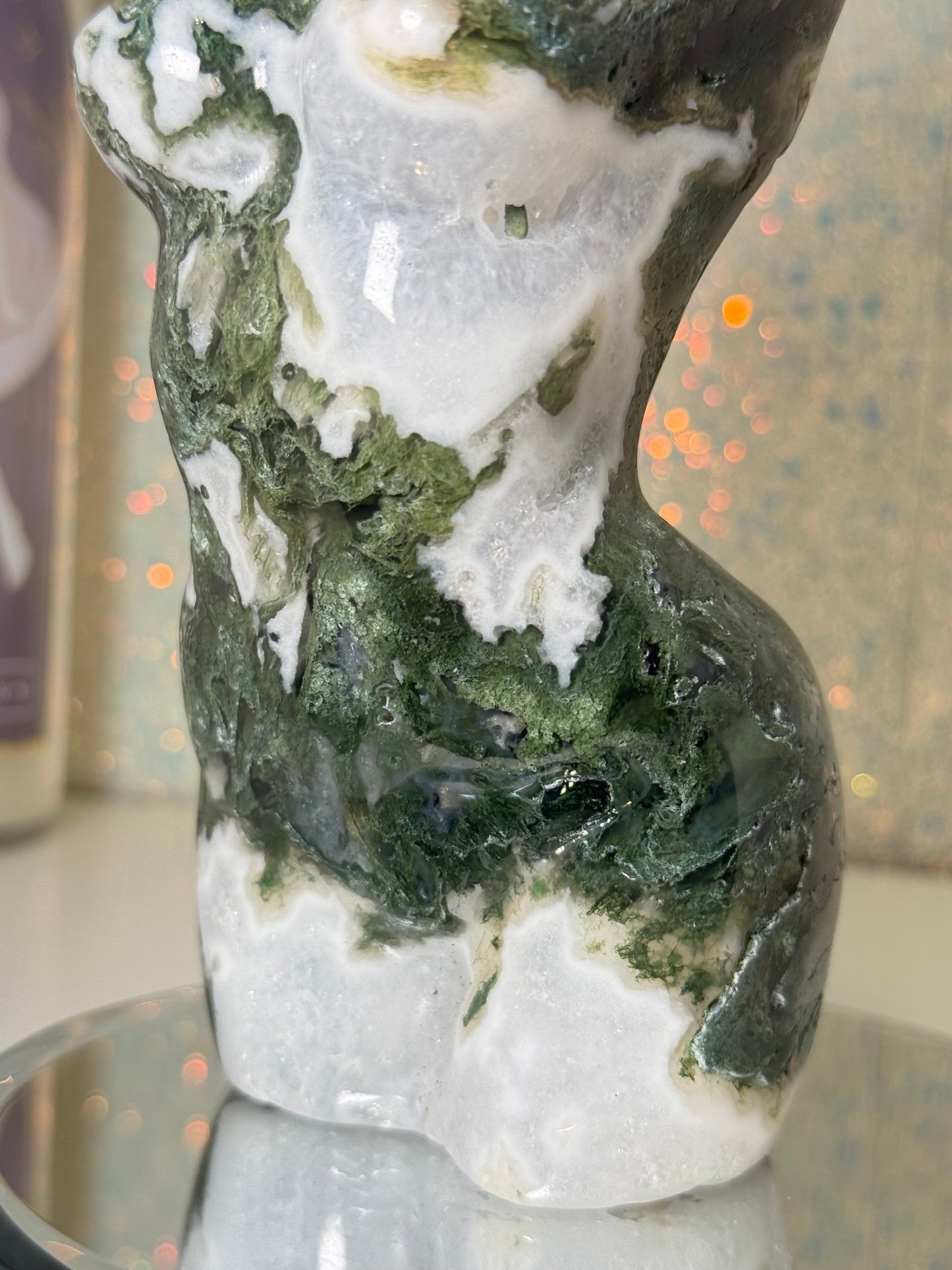 Large Moss Agate Lady Body
