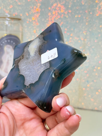 Brazilian Agate Star On Stand
