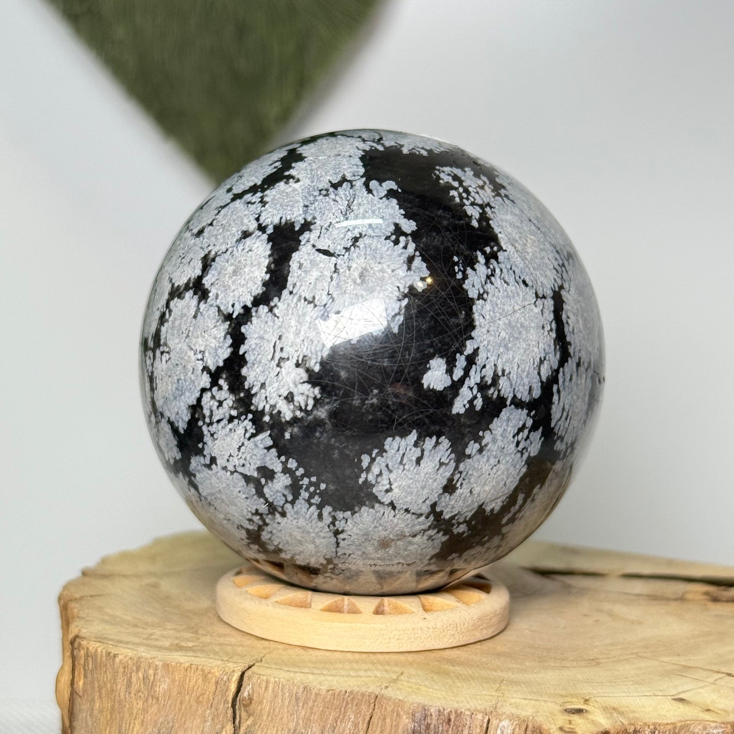 Snowflake Obsidian Sphere