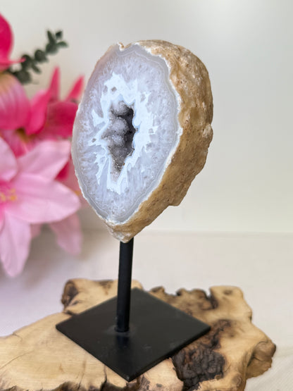 Agate Geode On Stand