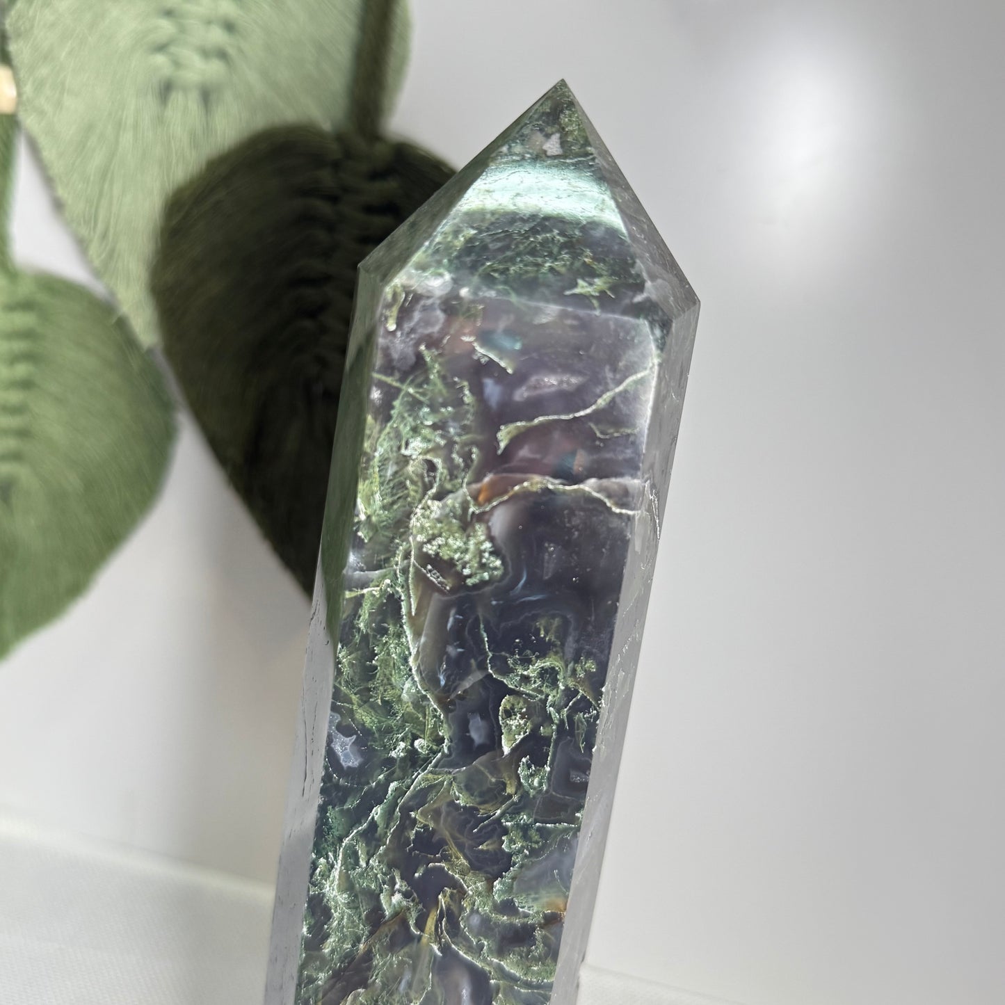 XL Moss Agate Tower