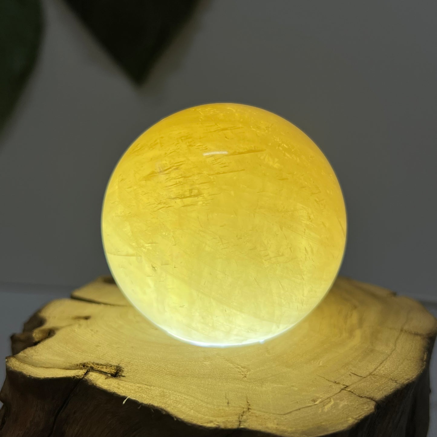 Honey Calcite Sphere