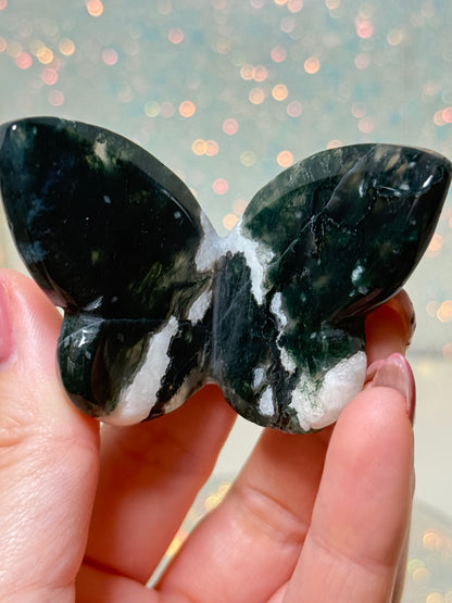 Moss Agate Butterfly