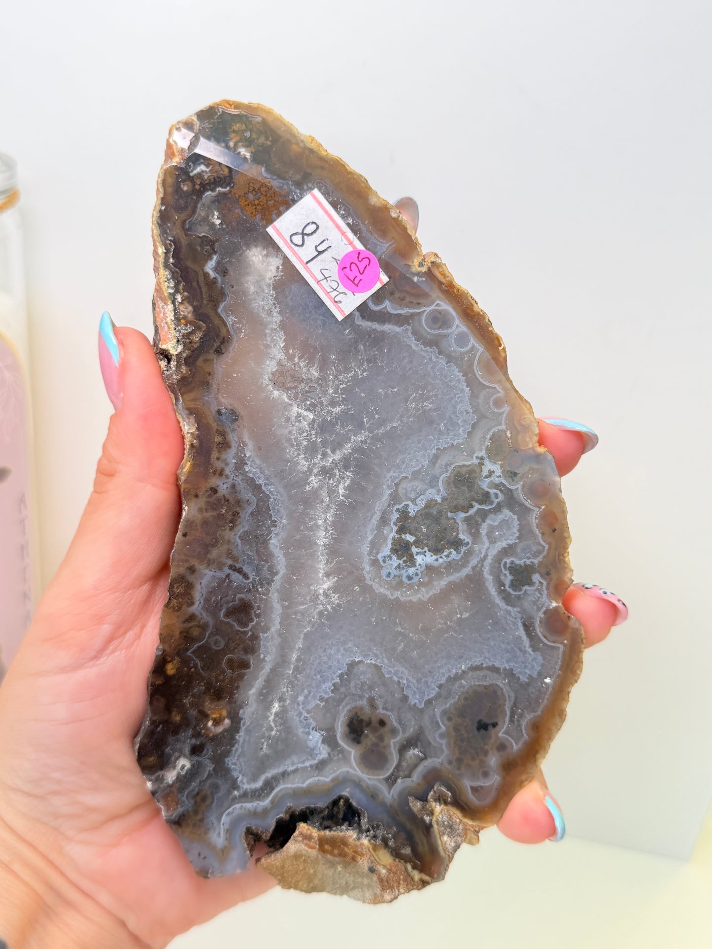 Brazilian Agate Slice On Stand