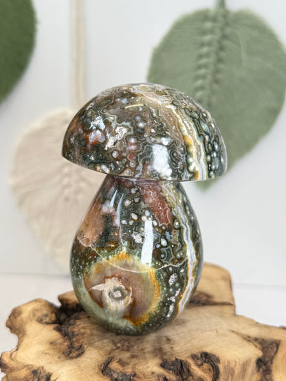 Large Ocean Jasper Mushroom