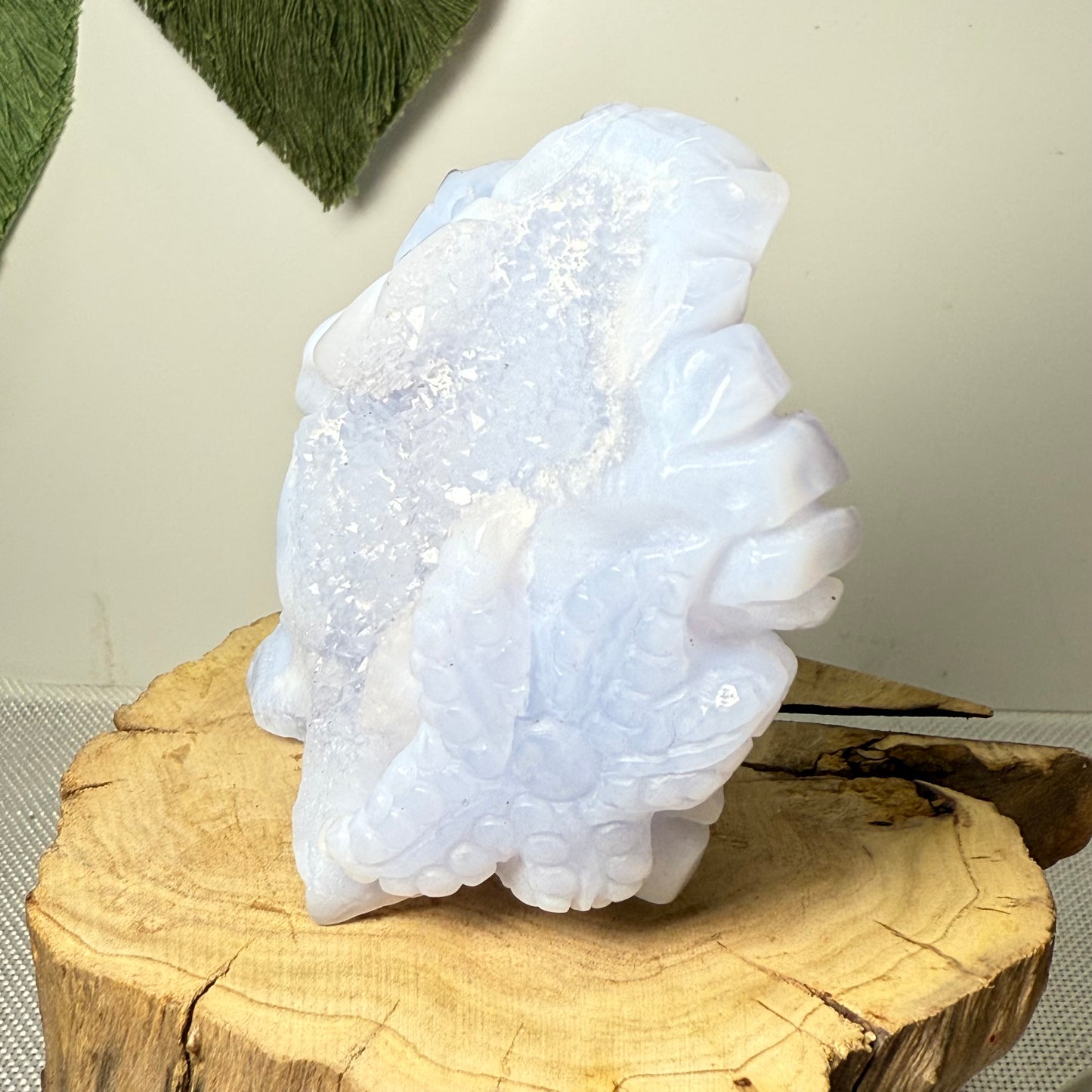 Blue Lace Agate Sea Themed Carving