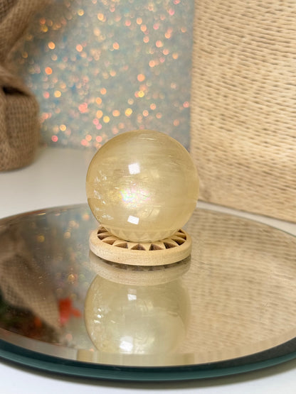 Honey Calcite Sphere