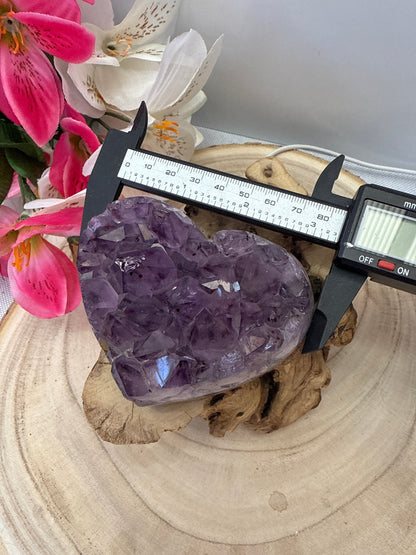 Chunky Amethyst In Agate Cluster Heart