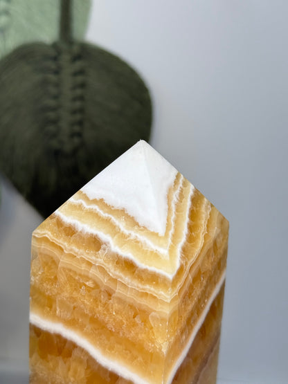 Large Yellow Calcite Tower