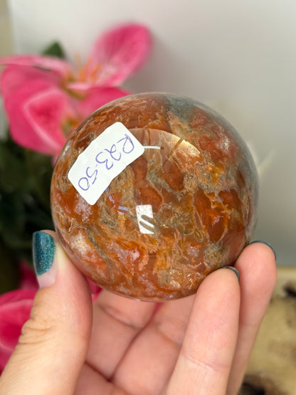 Red Moss Agate Sphere