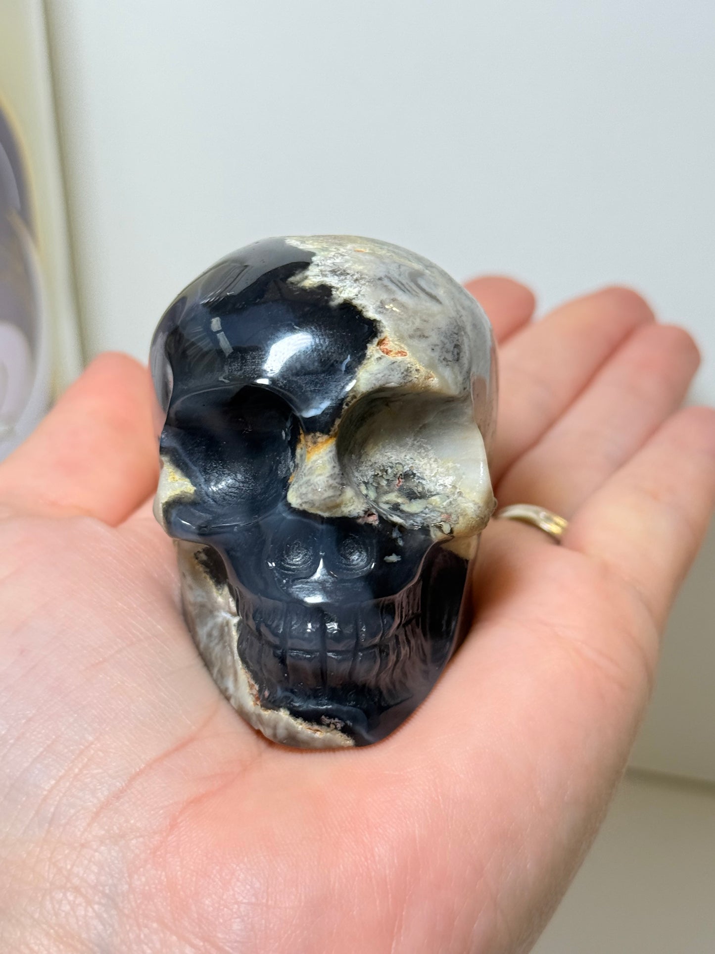 Volcano Agate Skull