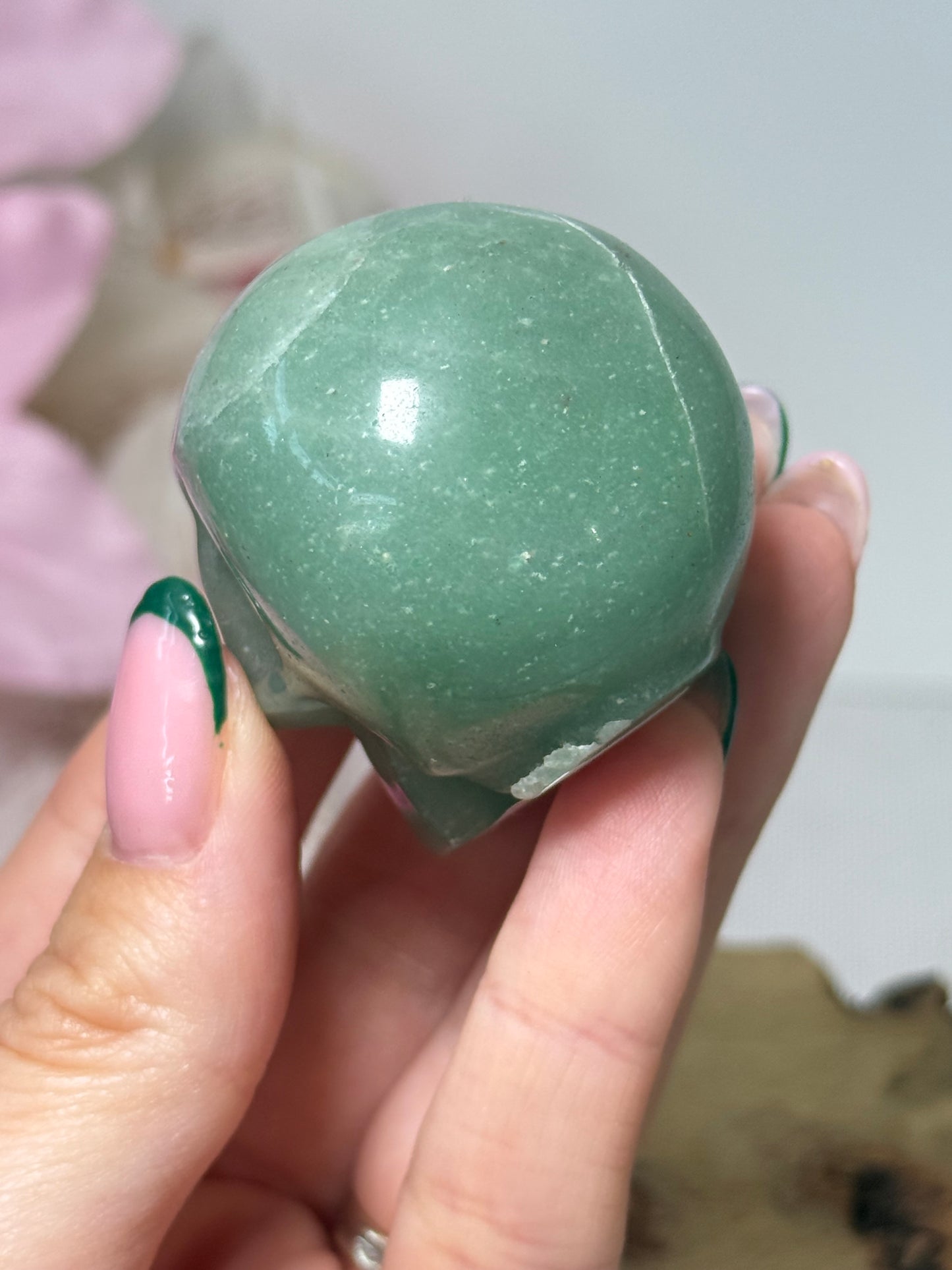 Green Aventurine Skull