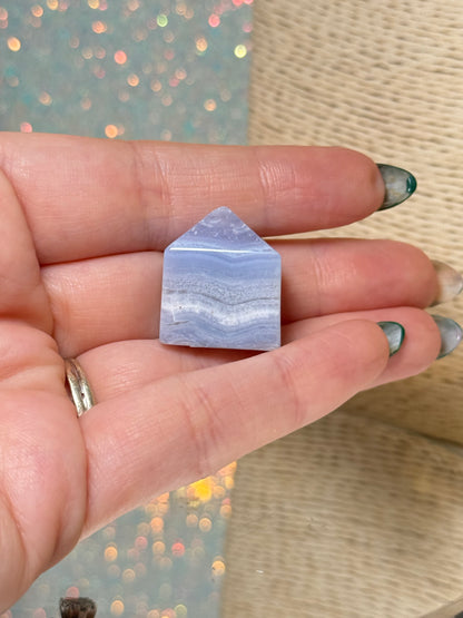 Blue Lace Agate Baby Tower (B)