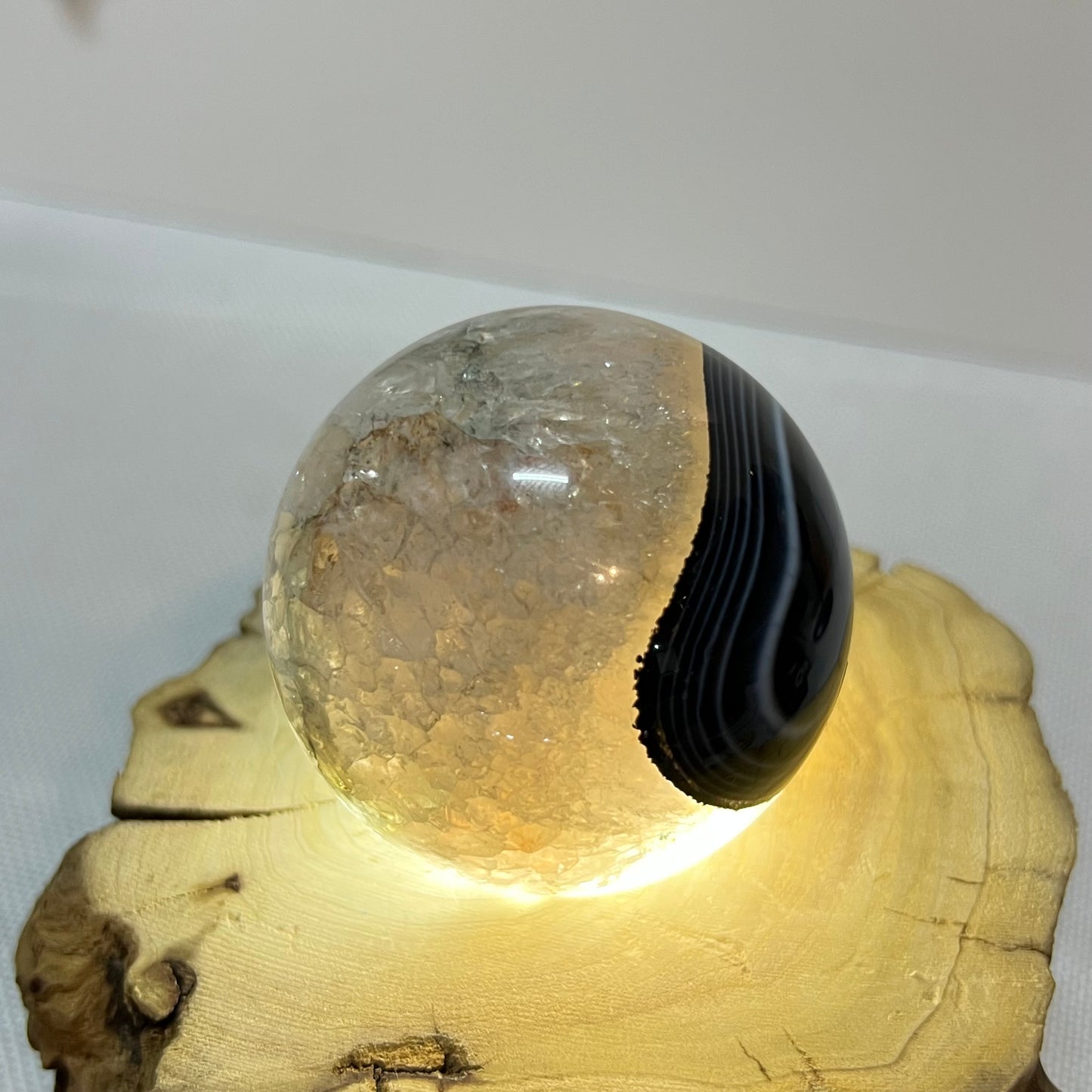 Black Banded Agate Sphere