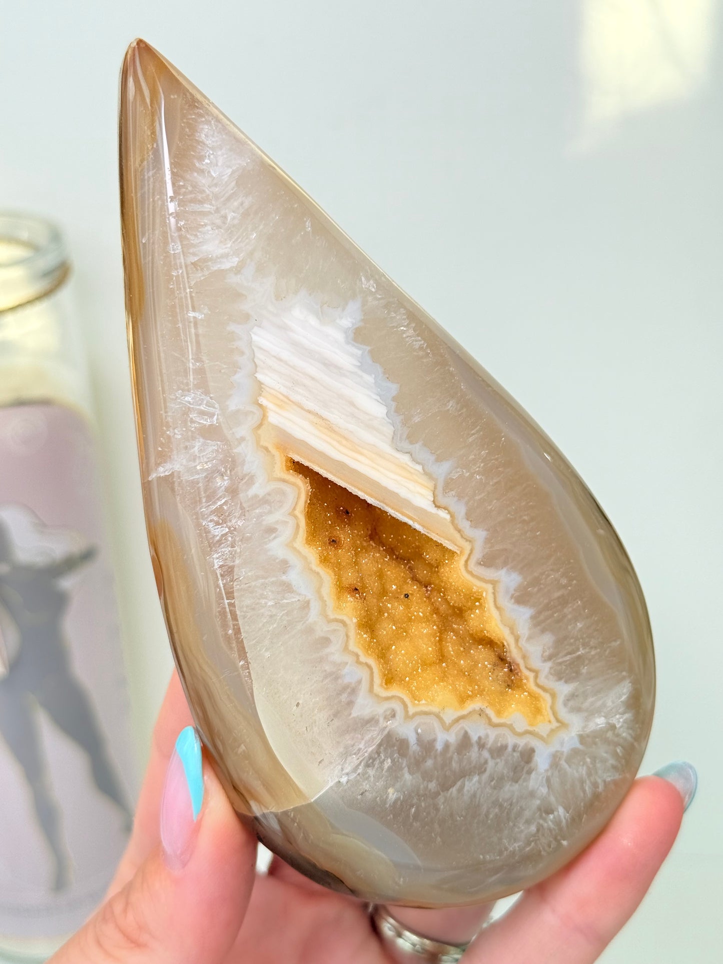 Brazilian Agate Drop With Stand