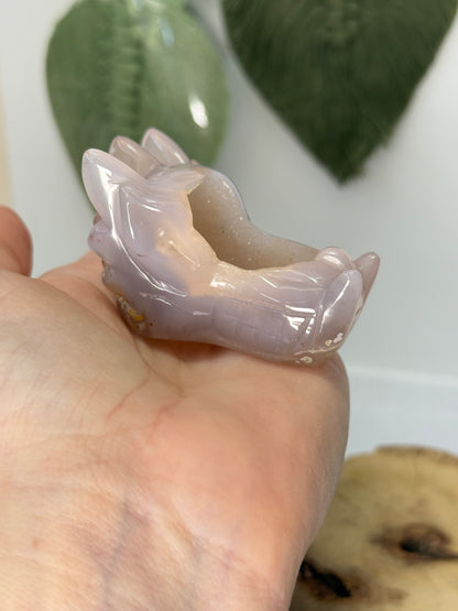 Druzy Agate Dragon Head