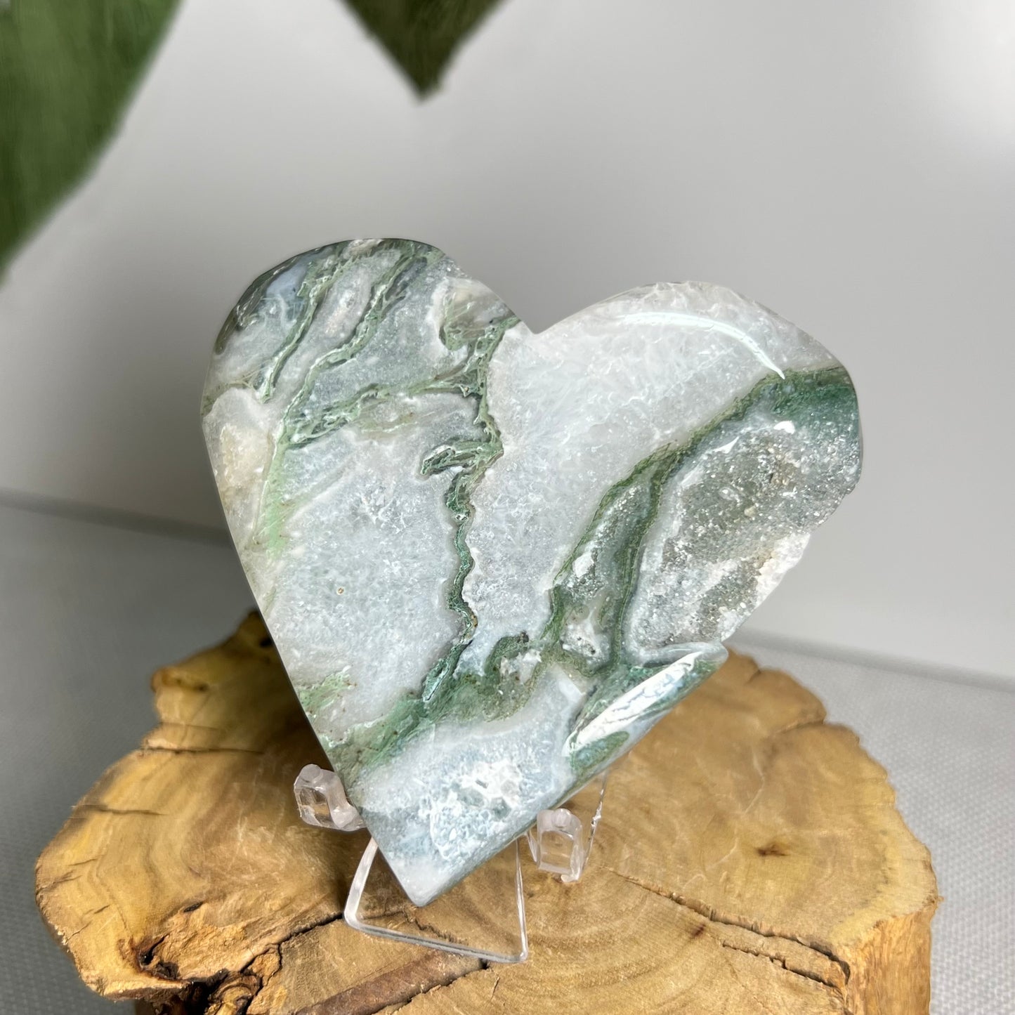 Moss Agate Heart