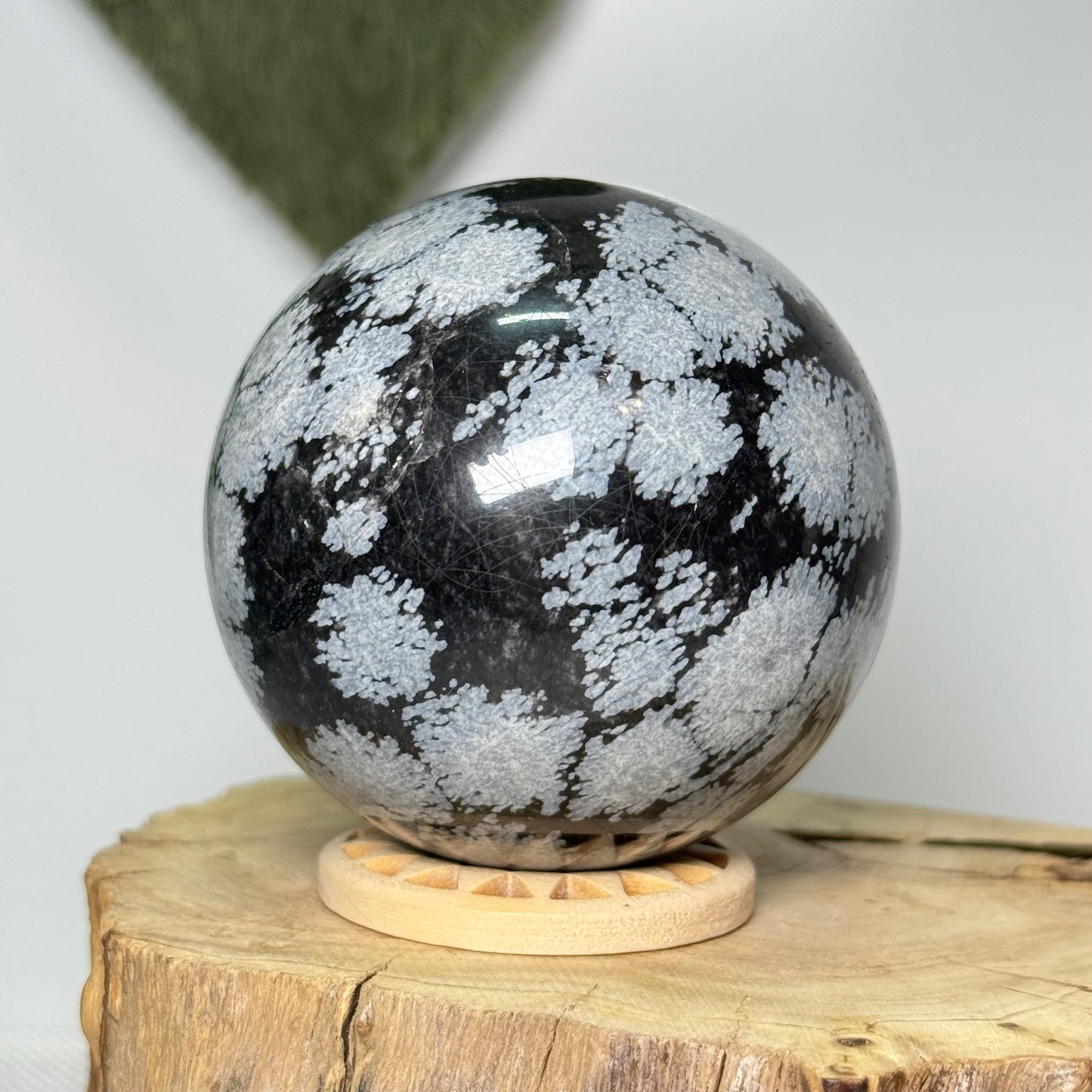 Snowflake Obsidian Sphere