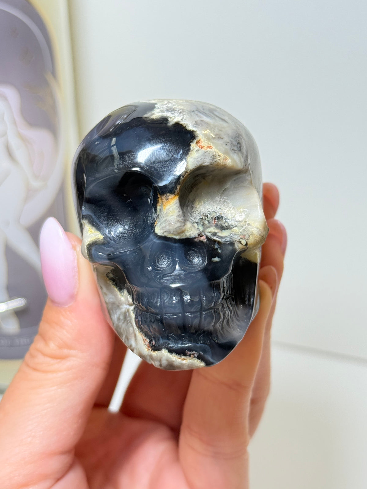 Volcano Agate Skull