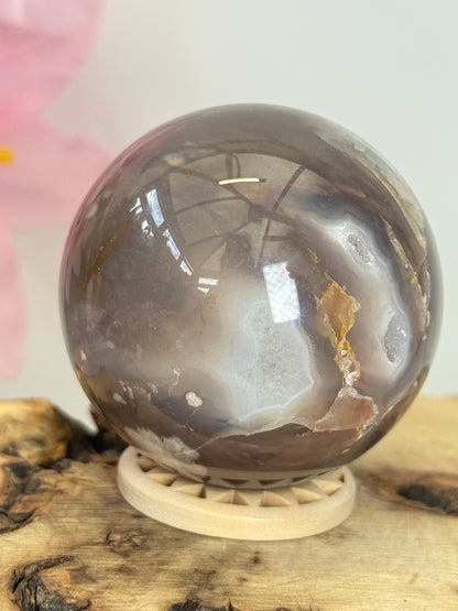 Flower Agate Sphere