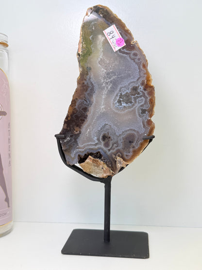Brazilian Agate Slice On Stand