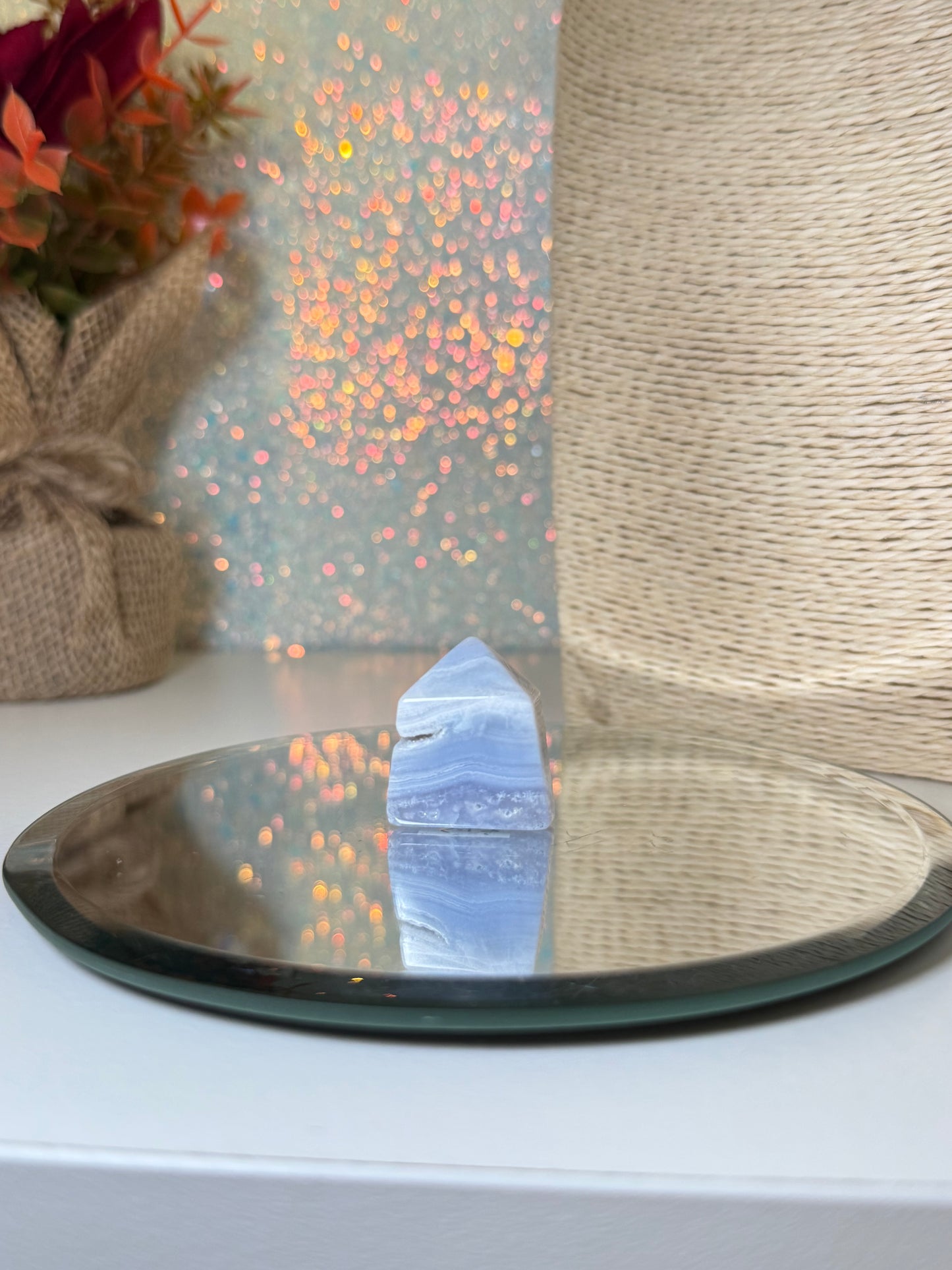 Blue Lace Agate Baby Tower (A)