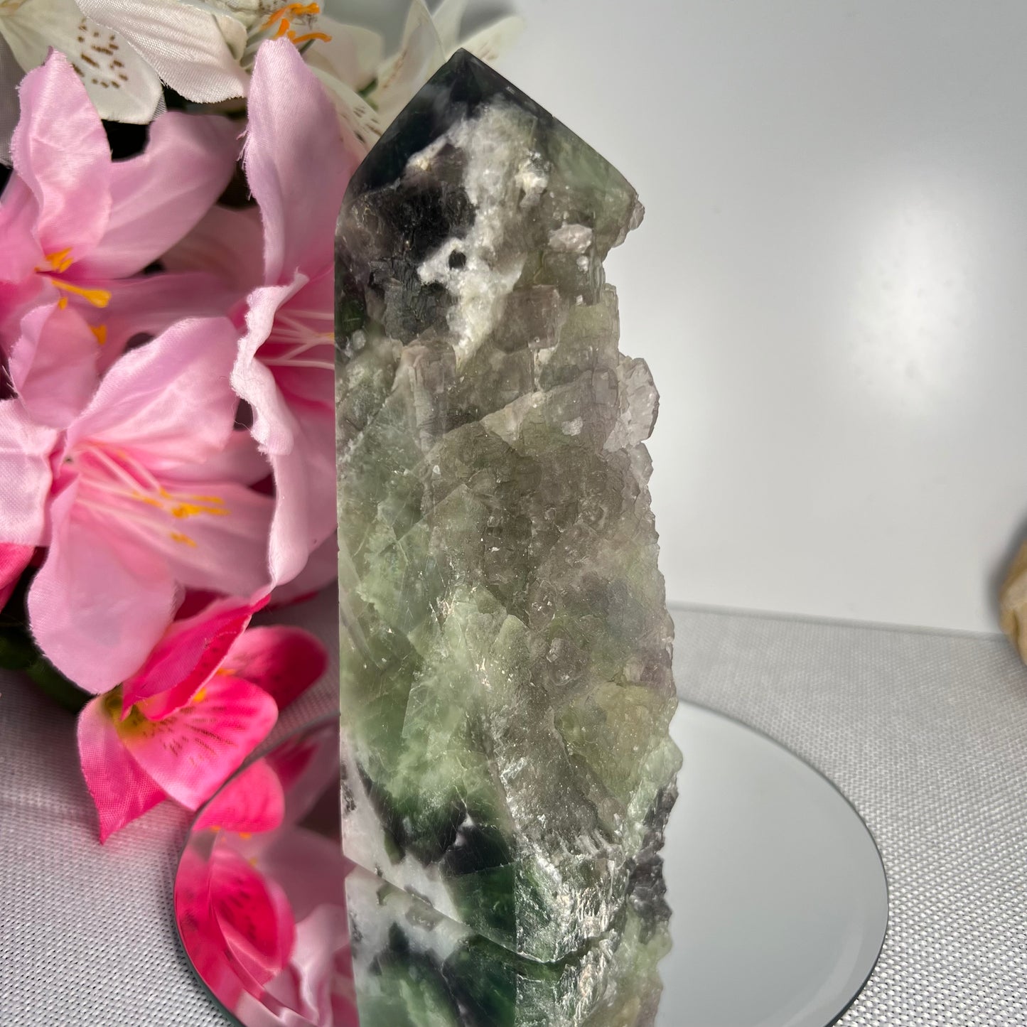 Part Raw Fluorite Tower