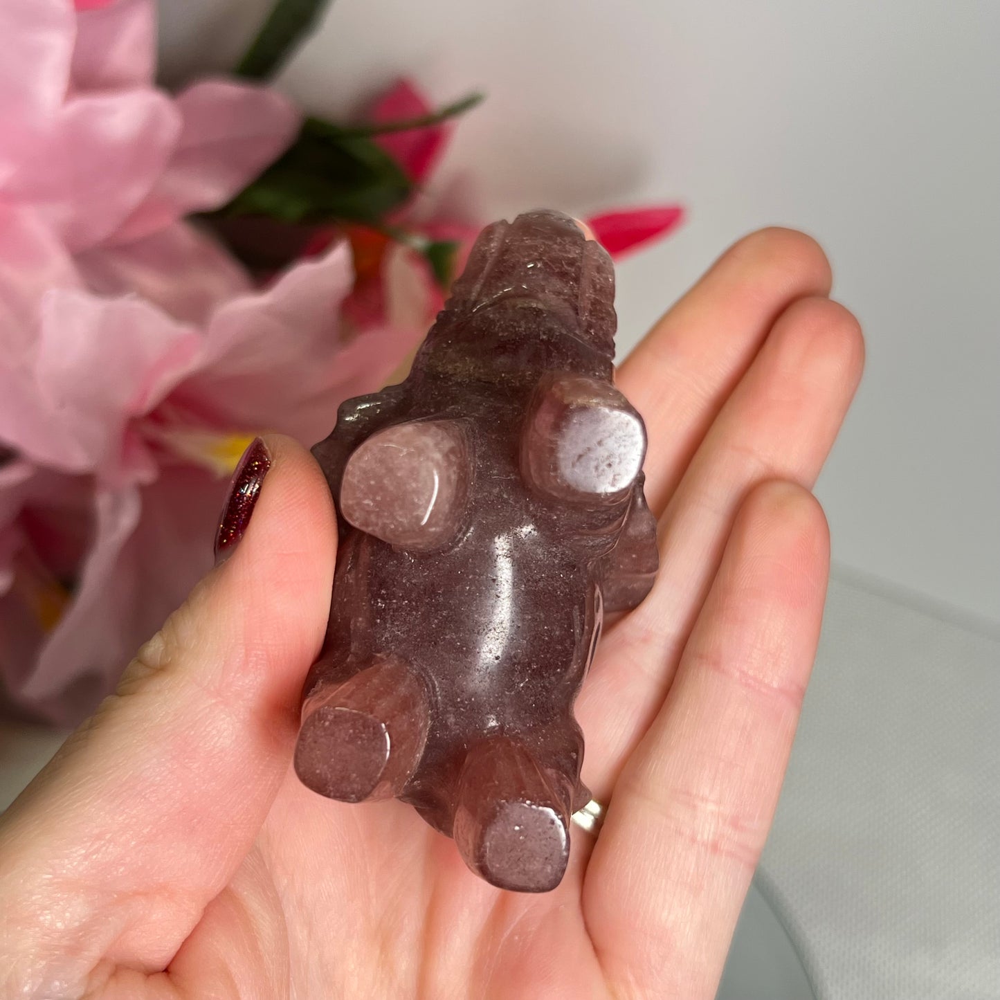 Strawberry Quartz Elephant