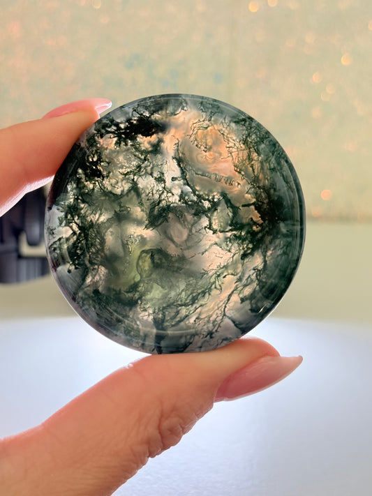 Mini Moss Agate Bowl (E)