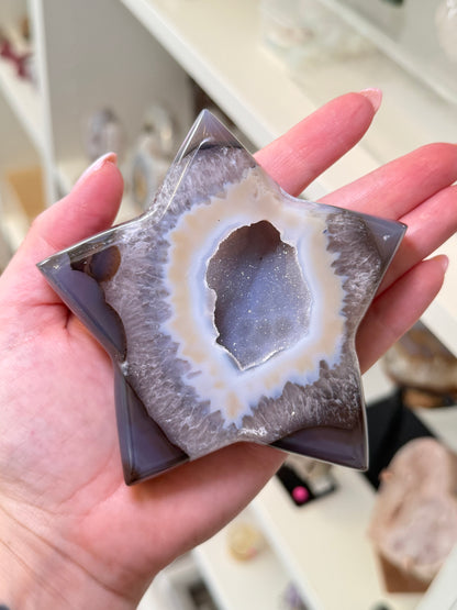 Brazilian Agate Star On Stand