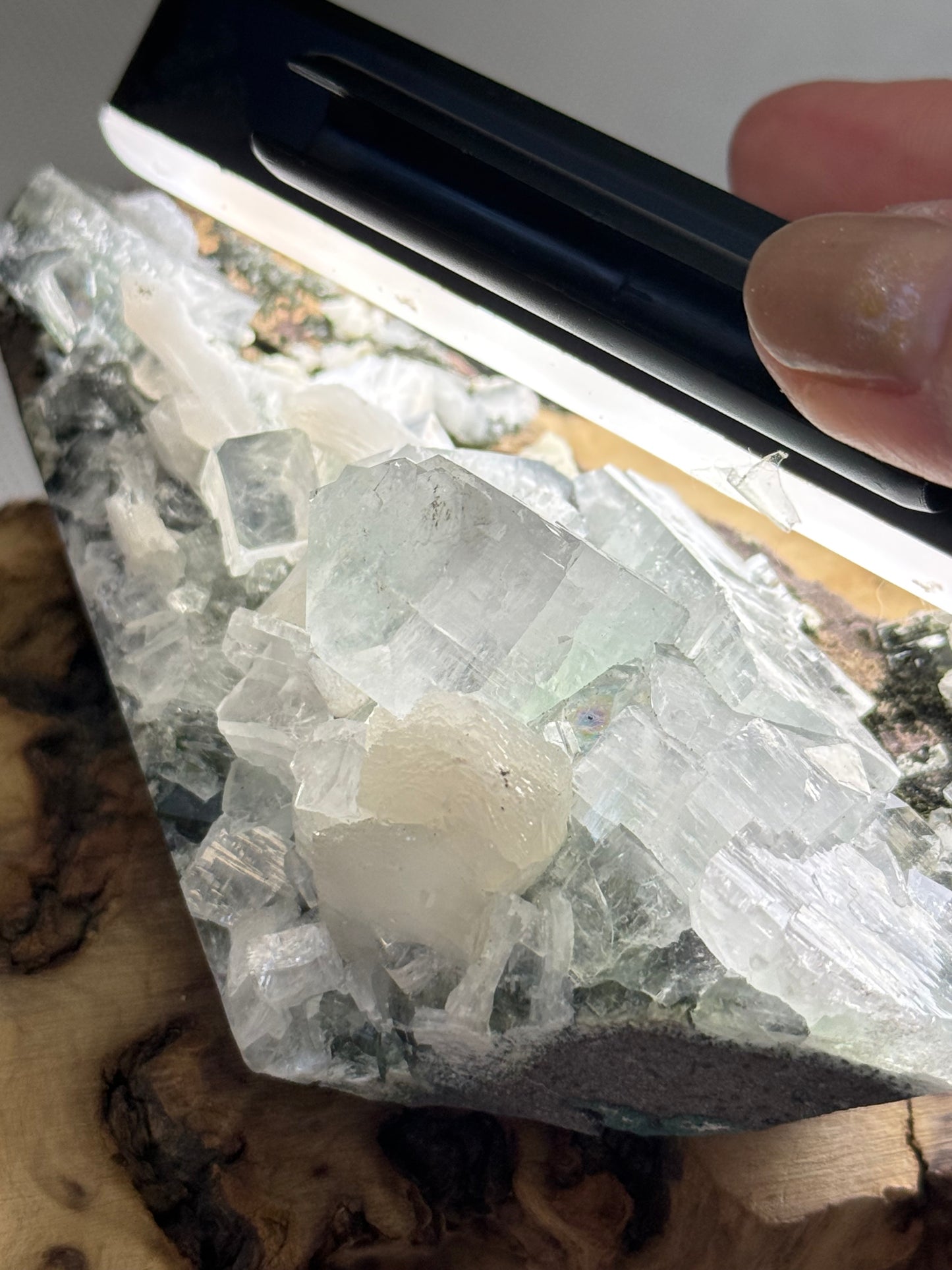 Part Green Apophyllite With Stilbite