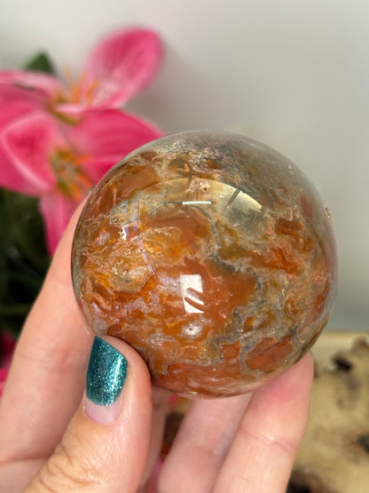 Red Moss Agate Sphere