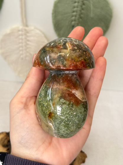 Large Ocean Jasper Mushroom