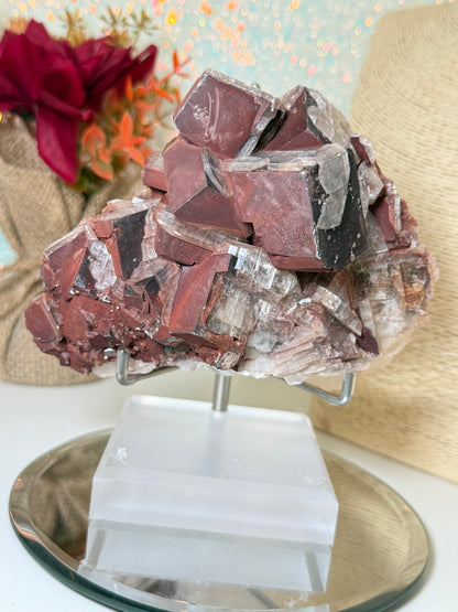Large Cubic Chocolate Calcite Raw