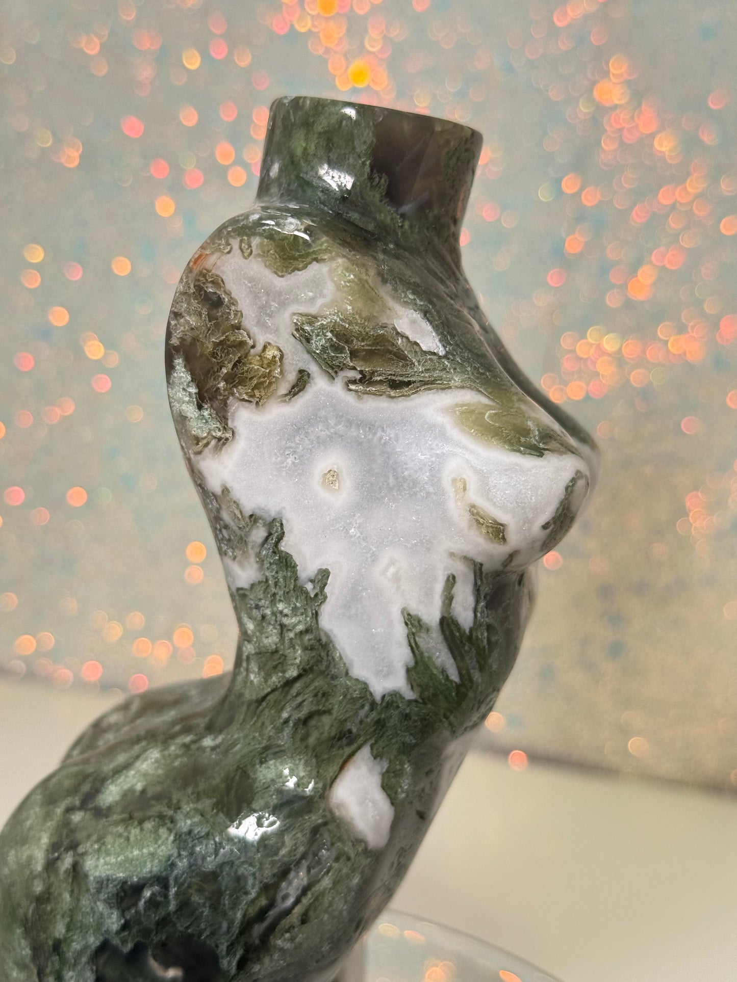 Large Moss Agate Lady Body
