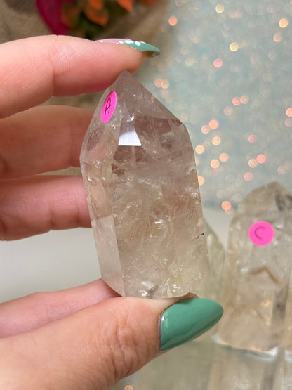 Brazilian Powellite Quartz Point (UV Reactive)