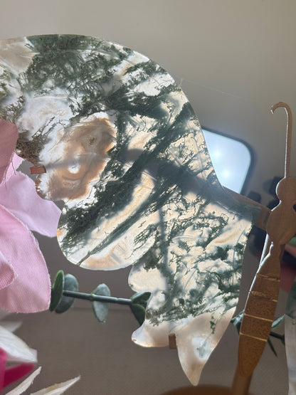 Moss Agate Butterfly Wings