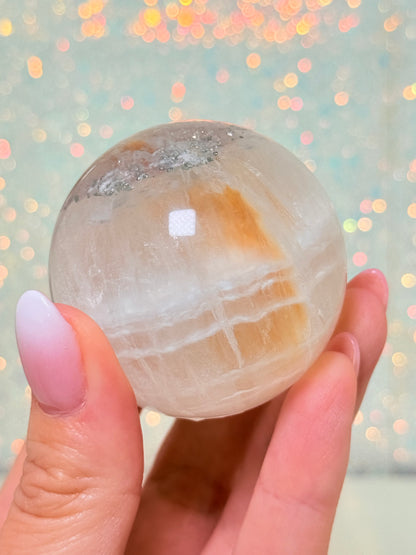 Fluorite Sphere With Pyrite