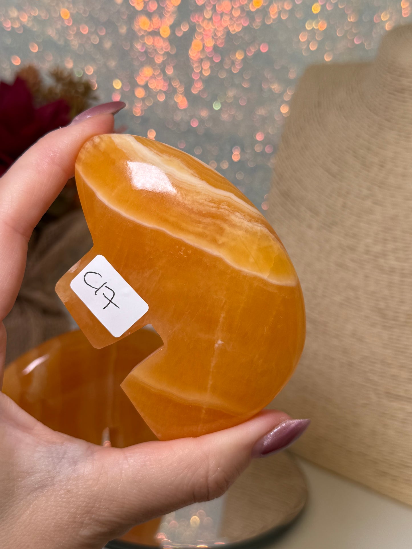Orange Calcite Zuni Bears