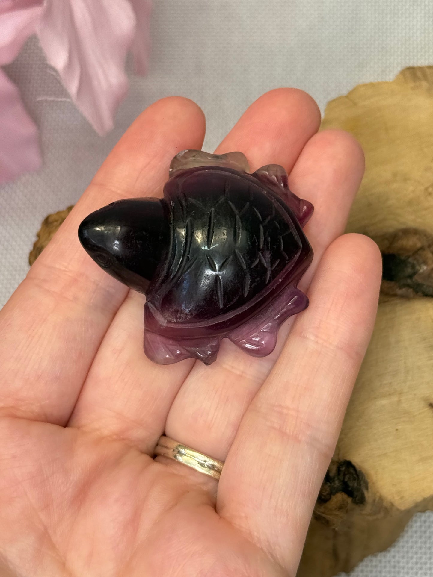 Fluorite Turtle (Minor Damage)