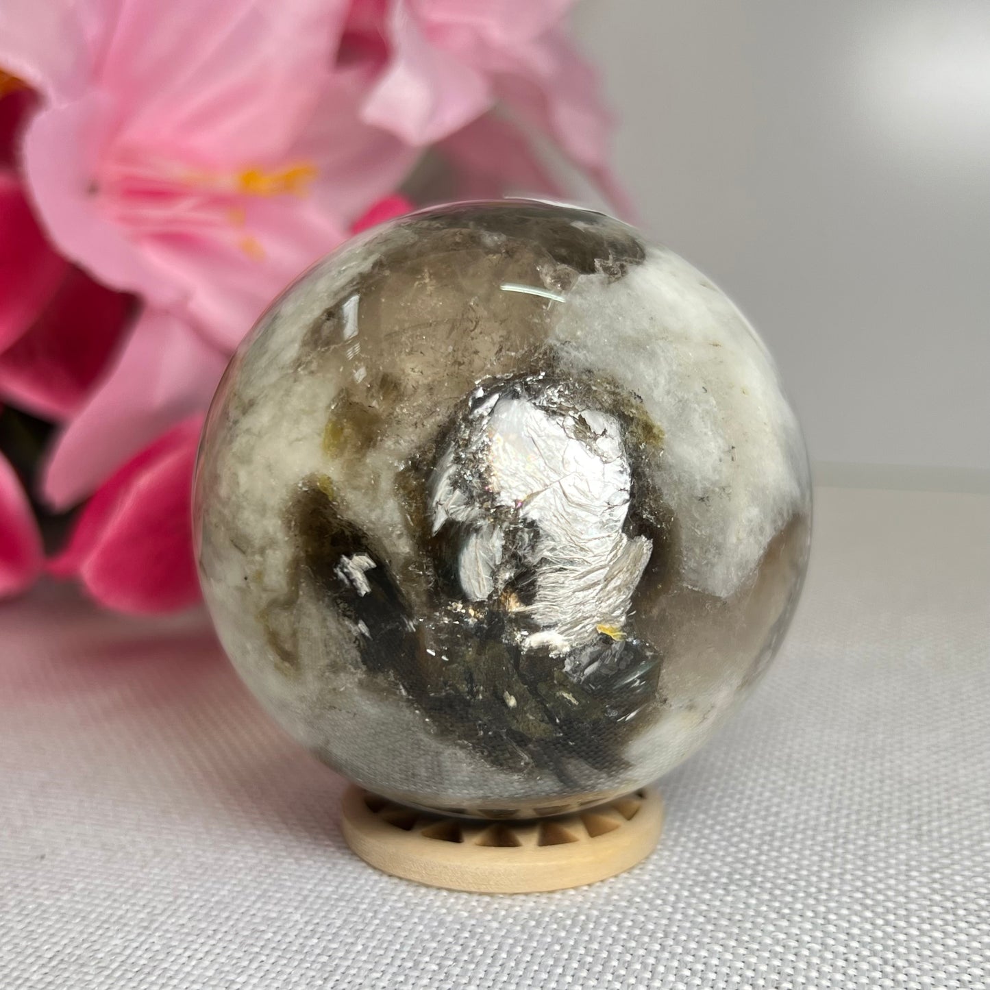 Smoky With Mica Sphere