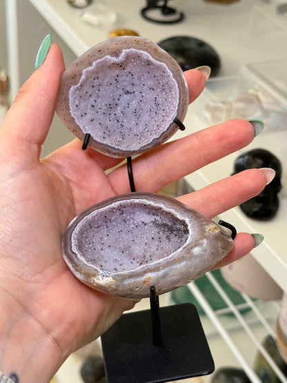 Brazilian Druzy Agate Geode Display Jewellery Box