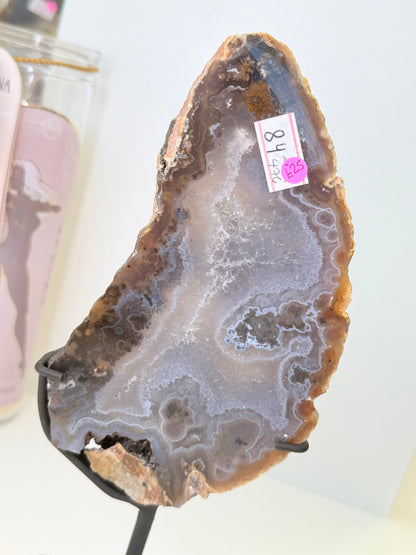 Brazilian Agate Slice On Stand