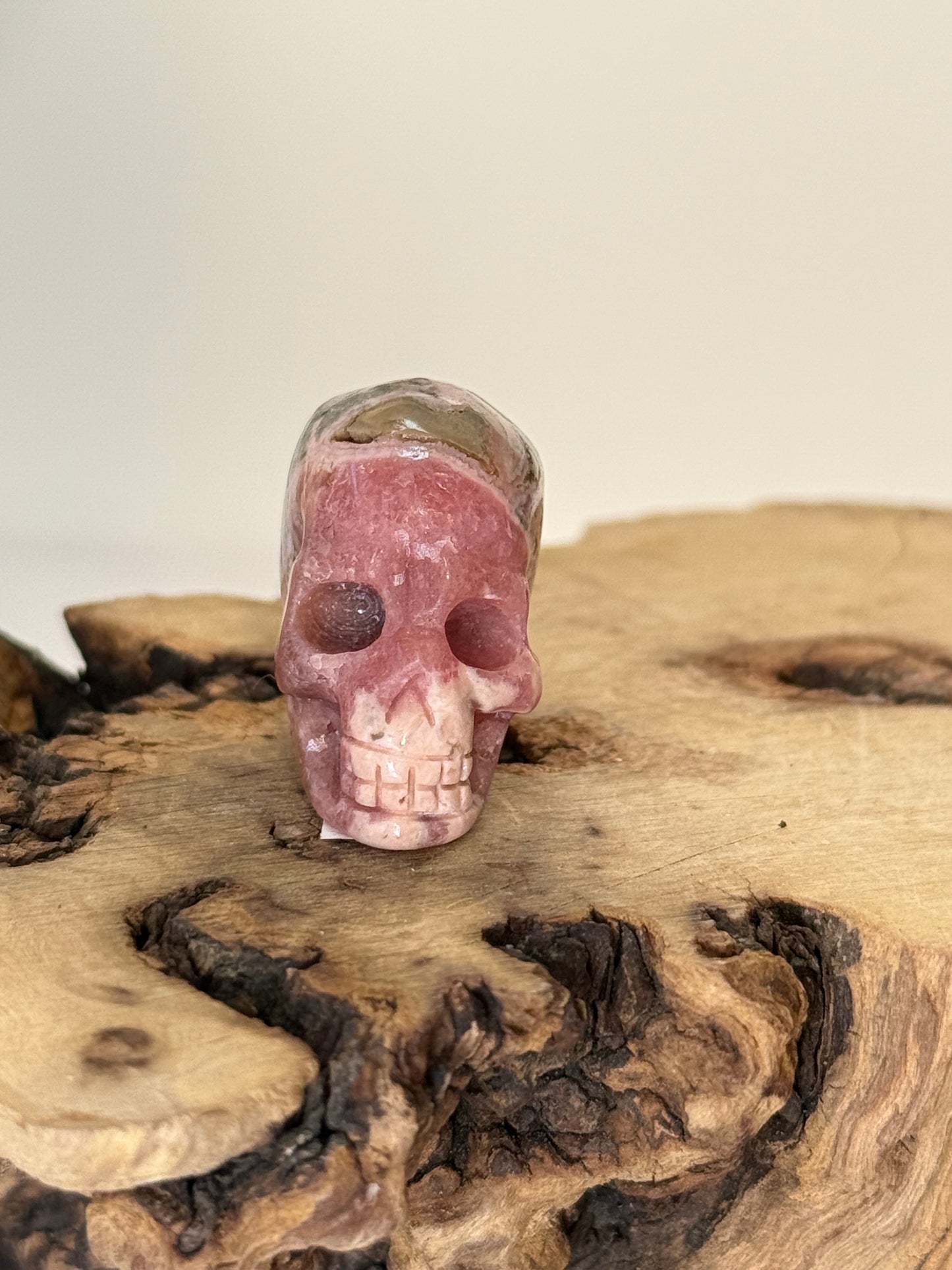 Rhodochrosite Skull