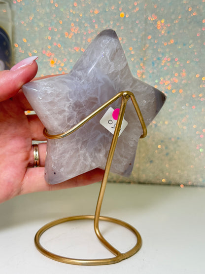 Brazilian Agate Star On Stand