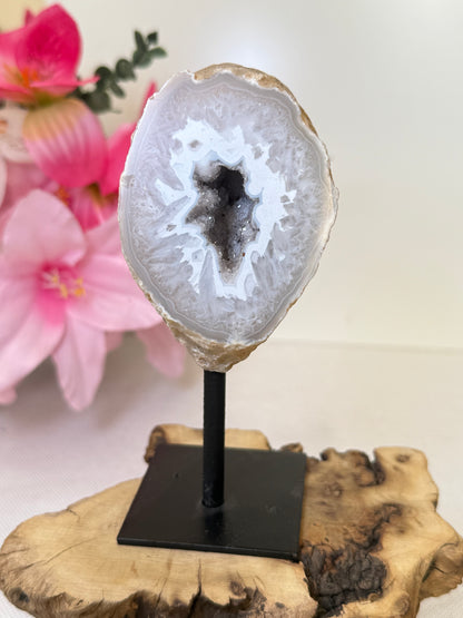Agate Geode On Stand