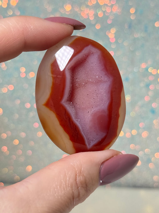 Druzy Carnelian Palm