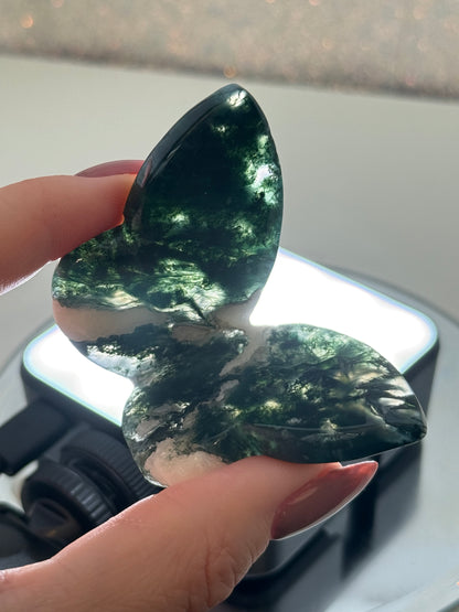 Moss Agate Butterfly
