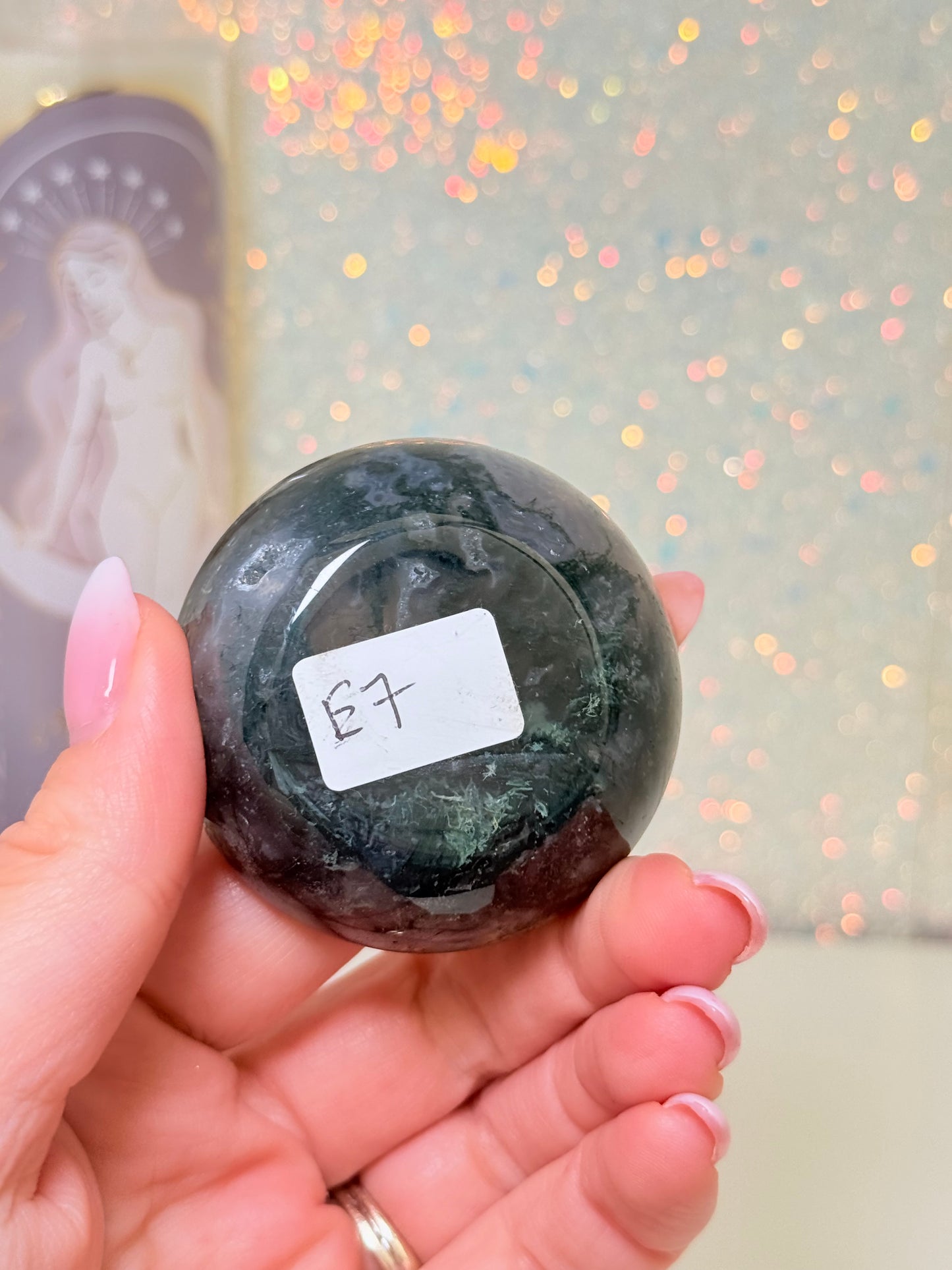 Mini Moss Agate Bowl (E)