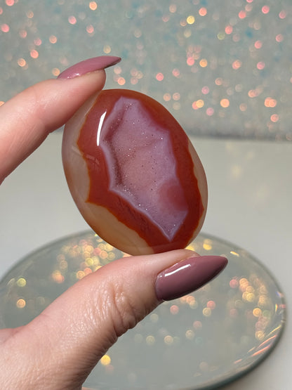 Druzy Carnelian Palm